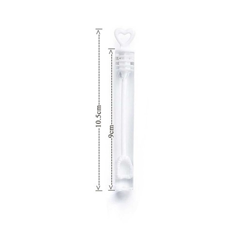 1//24//48//72//96 Wedding Wand Heart Bubbles Tube Clear Table Decoration Accessory
