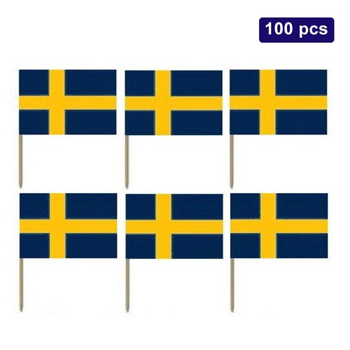 100 Pcs Cocktail Sticks National Flag Picks Celebration Cupcake Country Party