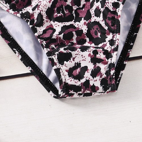 Toddler Kids Girls Leopard Print 2Pcs Bikini Set Children Swimsuit Beachwear