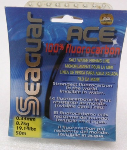 Seaguar Ace FLUOROCARBON-FISHING LINE SALT WATER 0,33mm 8,7kg 19,14lbs 50m NEW