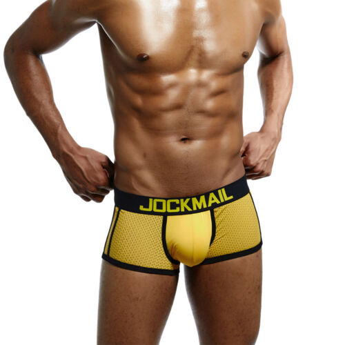 New Men/'s Jockmail Trunk Boxer Shorts Underwear Mesh Breathable Bulge Panties