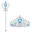 Vicloon Ice Princess Elsa Accessories Set Tiara Crown and Magic Wand,Girls Kit