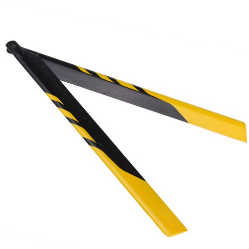 325mm Glass Fiber Main Rotor Blade for Trex 450 RC Helicopter Yellow/&Blackx2