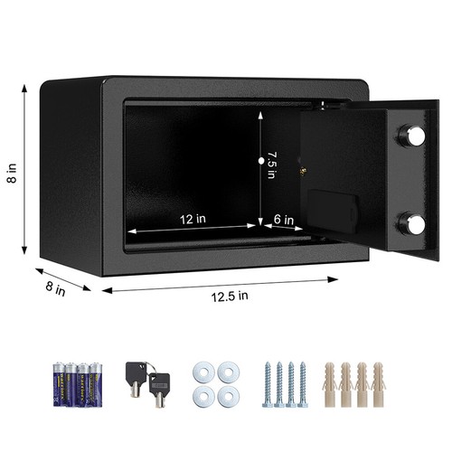 SLYPNOS Digital Electronic Safe Box Keypad Key Lock Security Home Office Hotel