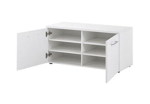 Schuhbank 3762 Scalea Schuhschrank Flurmöbel Glas weiß Lack von Germania 97x40