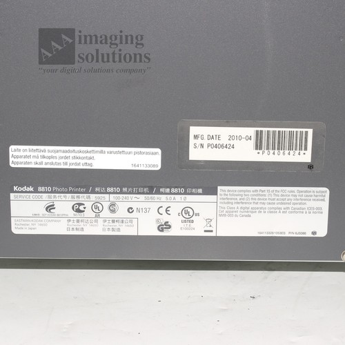 Kodak 8810 Photo Printer 8/" printer w// Windows Drivers for PC minilab APEX USED