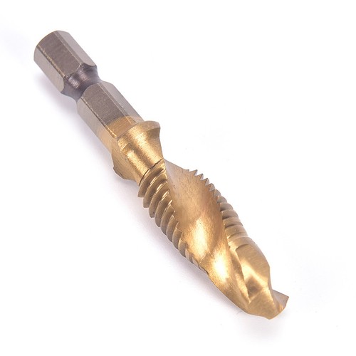 M3-M10 Hex Shank Titanium Plated HSS Hand Screw Thread Metric Tap Drill BL