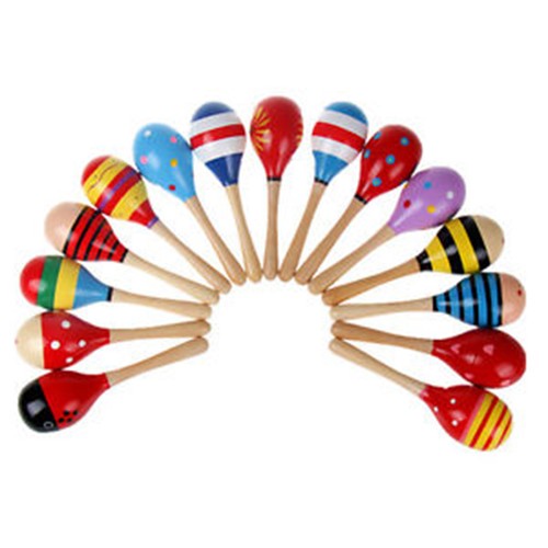 New Baby Kids Sound Music Gift Toddler Rattle Musical Wooden Intelligent Toys SA