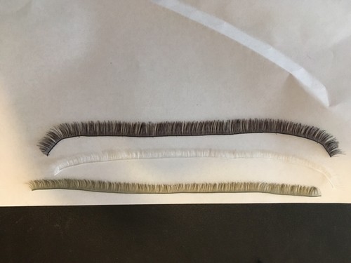 Reborn eyelashes medium brown cut to size 8” x .33”