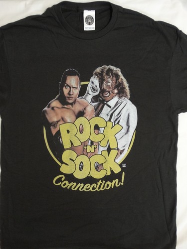 The Rock and Sock Connection Dwayne Johnson Mick Foley WWE Wrestling T-Shirt