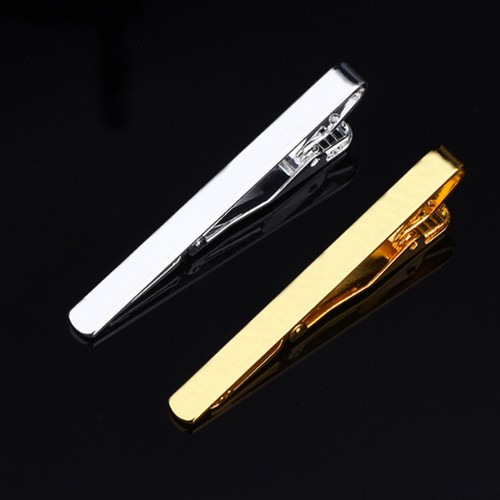 Fashion Style Tie Clip Men Metal Copper Silver Gold Tone Simple Necktie Clasp