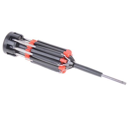 8 in 1 Multi Portable Screwdriver With 6 LED Torch Tools Light Up Flashlight ZT