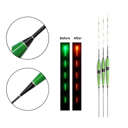1pc LED-Licht Angeln Wasser Nacht leuchtende Fischen automatisch schwimmt E V0G3