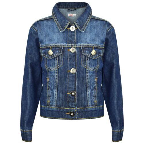Kids Boys Denim Blue Designer Jackets Jeans Jacket Fashion Coat New Age 3-13 Yrs