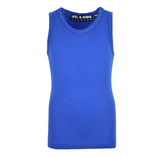 Kids Girls Ribbed Vest Top 100/% Cotton Fashion Tank Tops T Shirt New Age 5-13 Yr