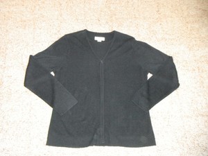 CJ-Banks-Black-Mock-Twinset-Cardigan-Sweater-Plus-Size-1X-Very-Nice