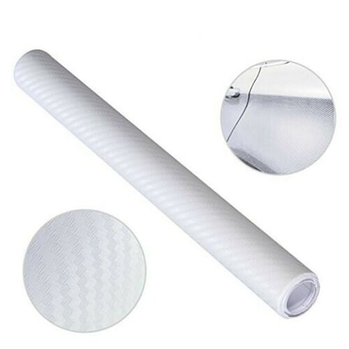 Carbon Fiber Interior Exterior Roof Hood Bumper Wrap Vinyl Decal Film Sticker