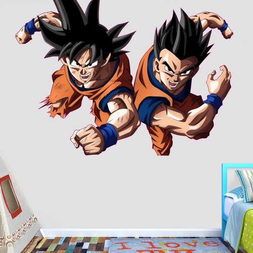Dragon Ball Super Goku and Gohan Wall Decal Decor Stickers Vinyl