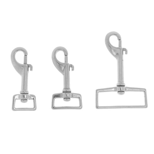 1//1.3//2.3/" Square Swivel Eye Snap 316 Stainless Steel Marine Hook Dive Clip