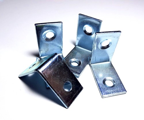 SET OF 8 CORNER BRACE ZINC PLATED HEAVY DUTY 25MM X 25MM X 16.5 L SHAPE BRACKETS