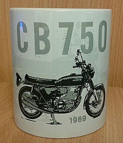 1969 Blanc Qualité Boxed Mug-Cadeau Idéal Pièces CB750 Rétro Classique Honda Vélo 