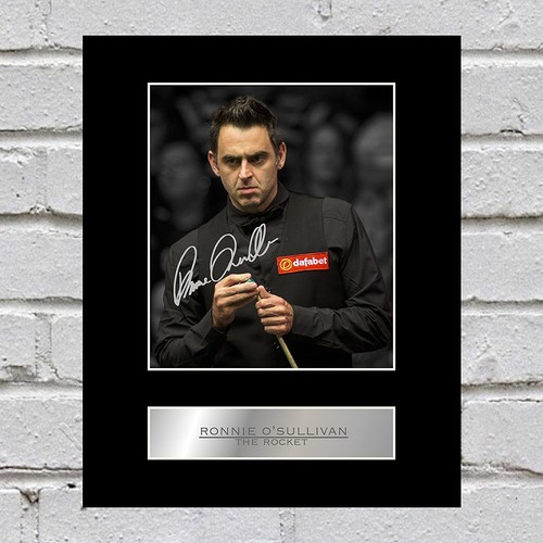 Ronnie O/'Sullivan Signed Mounted Photo Display