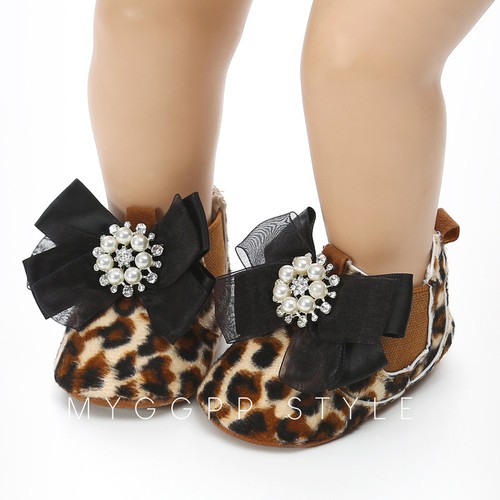 Newborn Baby Girl Boys Cotton Diamonds Shoes Infant First Walkers Soft Shoes