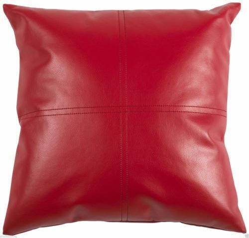 Genuine Leather Pillow Cover Red 38/" x 20/" Set Of 2 Pillow Cases