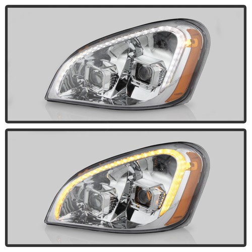 SWITCHBACK LED DRL Dual Projector Headlights Pair Set For 2008-2017 Cascadia SWITCHBACK LED DRL Dual Projector Headlights Pair Set For 2008-2017 Cascadia