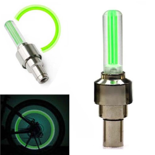 2Pcs Bike Bicycle Car Motorcycle Wheel Tire Valve Stem Cap Neon LED Light part