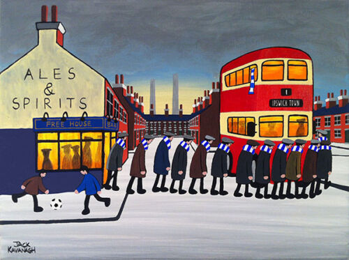 JACK KAVANAGH /"GOING TO THE MATCH/" IPSWICH TOWN FRAMED PRINT