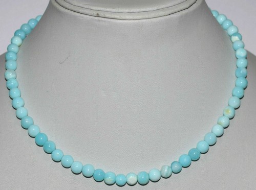 Opal Stein 5-6mm Runde Glatte Perlen 12-45 Strang 925 Sterling Silber Halskette