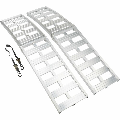 Ultra-Tow Bi-Fold Arched Aluminum Loading Ramp Set 3000-Lb Capacity,8ft.Long
