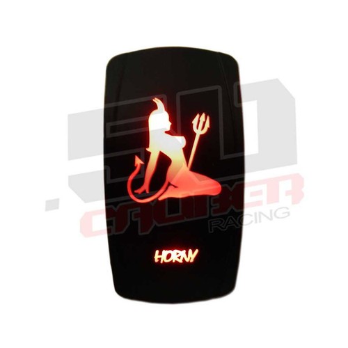 Momentary Horn 12V Rocker Switch Horny UTV RZR XP TURBO Maverick X3 YXZ1000R Red