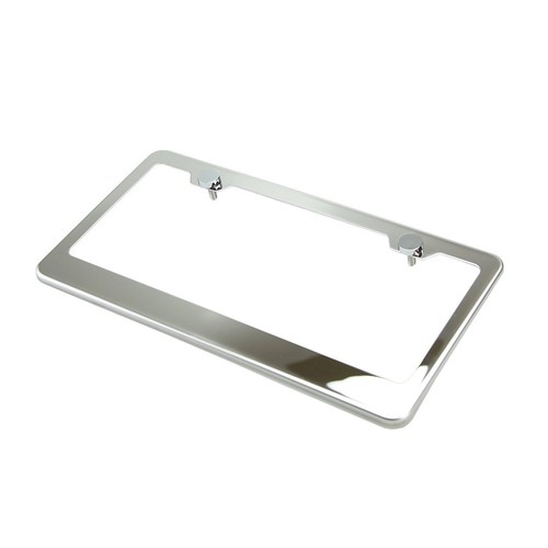 2 Pcs Stainless Steel Car License Plate Frame Tag Cover Braket /& Screws