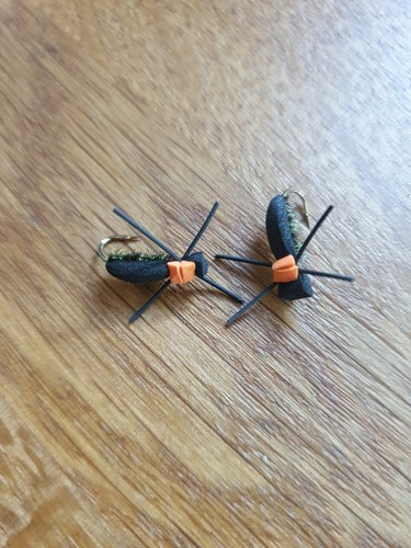 106A 10 X ASSSORTED BEETLES//TERRESTRIAL FISHING FLIES SIZE 12 BY AQUASTRONG