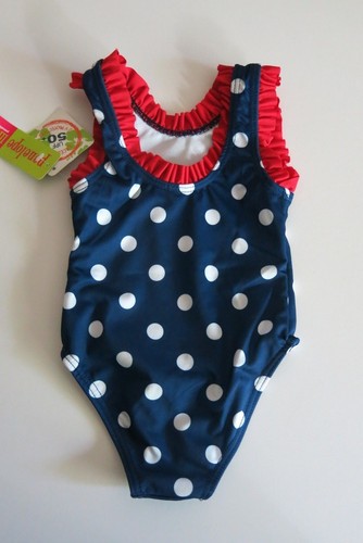 Penelope Mack 12M Infant Toddler Girls Beach 1 Pc Swimsuit Blue Red White Anchor