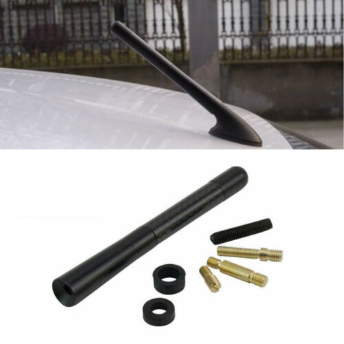 Black Carbon Fiber Screw Aluminum Car SUV Radio AM FM Aerial Antenna Universal