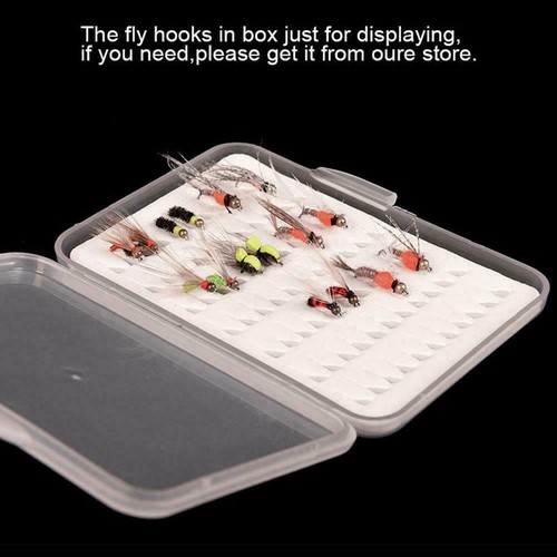Plastic Fly Fishing Box Fishing Hook Box Slim Foam Insert Fishing Box Z7I4