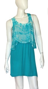 Gypsy-05-Dress-NWT-Size-Medium-Blue-Turquoise-Tie-Dye-Sleeveless-100-Silk
