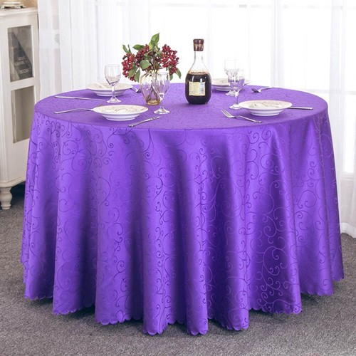 Jacquard Damask Table Cloth Cover Round Banquet Wedding Party 4 Size 10Colors
