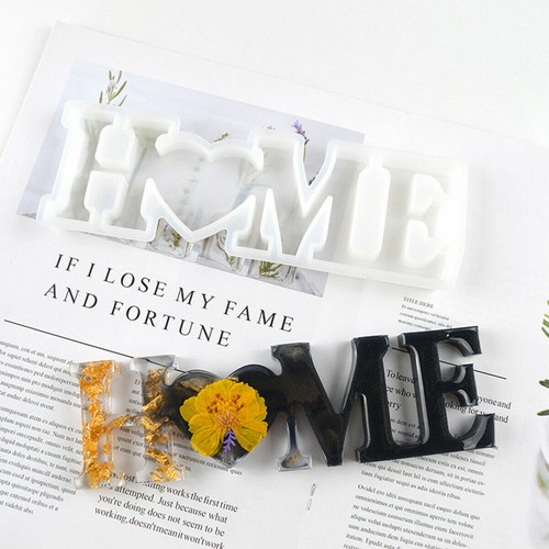 LOVE//HOME//FAMILY Silicone Resin Casting DIY Mold Jewelry Making Tool Epoxy Mould