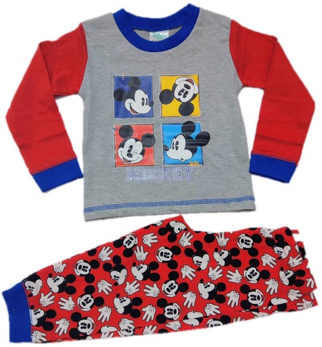 Official Mickey Mouse Pyjamas Pajamas Pjs Boys Toddlers Children 9-24 Months