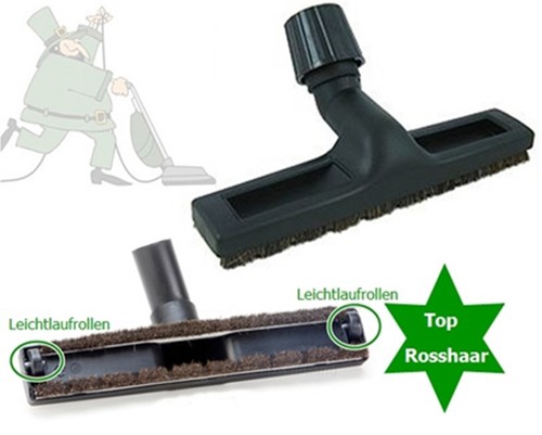 2 Gleitrollen für Solac Staubsauger WOW TOP Laminatdüse Rosshaar natur