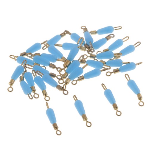 30Pcs Steel Fishing Hook Line Connectors Rolling Swivel with Silicone Hose