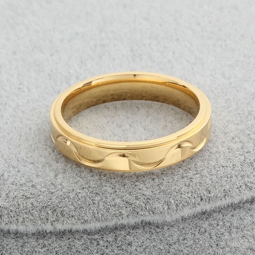 Women//Men Stainless Steel Wedding Rings Rose Gold Plated Jewelry 4MM Size 6-11