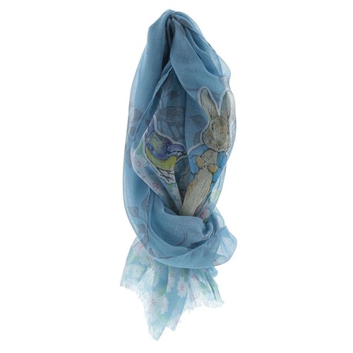 Beatrix Potter Peter Rabbit Scarf Original Illustrations Blue Classic Scarf