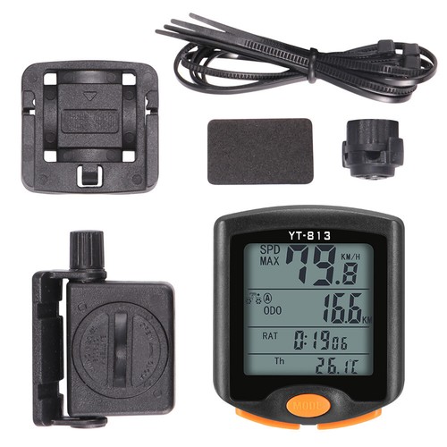 Funk Fahrradcomputer LCD Fahrrad Tachometer Radfahren Kilometerzähler kabellos