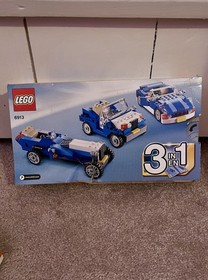 LEGO Creator 3-in-1 Blue Roadster Car Set 6913, Retired Set 2012, w/ Box & Books
