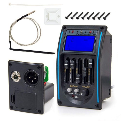 5 Band Equalizer Ton Abnehmer Akustik Gitarren VorverstäRker Tuner mit LCD O6J9